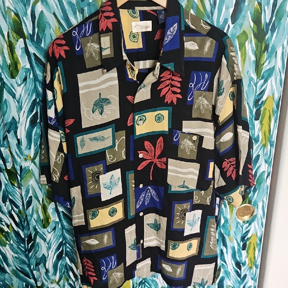 Vintage Norm Thompson Multicolor Graphic Shirt - Size XL
